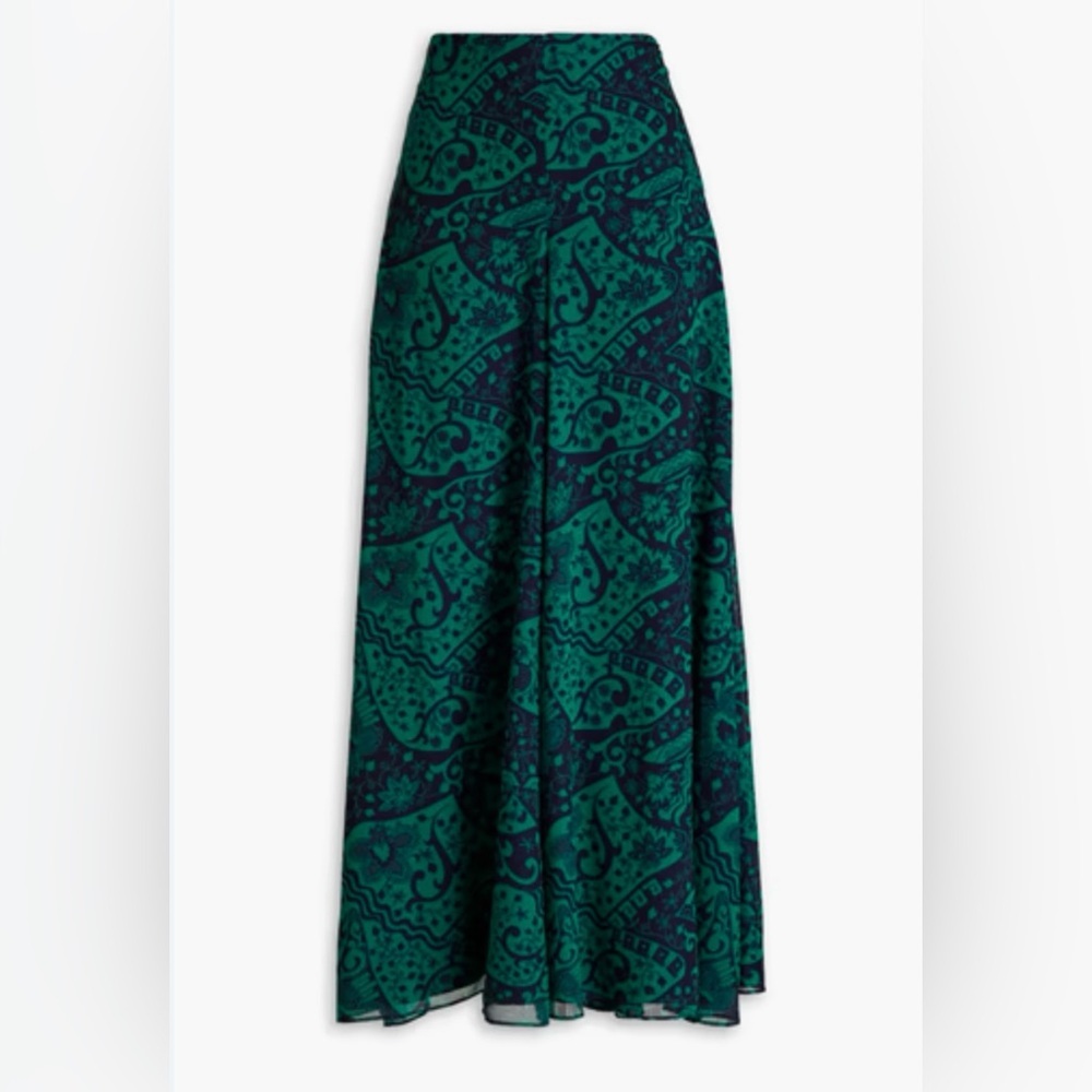 Sachin + Babi Navy and Green Patterned Pants - Picture 5 of 13